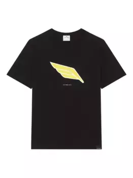 Футболка с принтом крыльев Courrges, черный