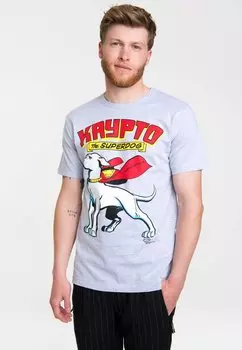 Футболка с принтом KRYPTO LOGOSHIRT, цвет grau-meliert