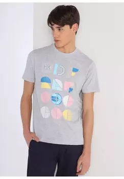 Футболка с принтом KURZARM BENDORFF, серый