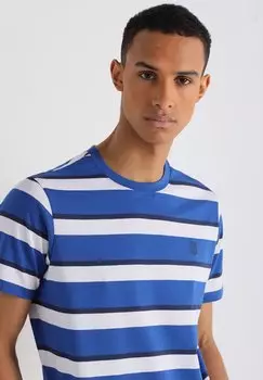 Футболка с принтом KURZARM BENDORFF, синий