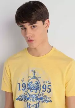 Футболка с принтом KURZARM BENDORFF, желтый
