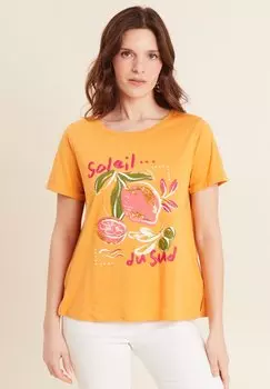 Футболка с принтом KURZARM Breal, оранжевый