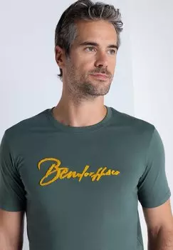 Футболка с принтом KURZARM CHENILLE BENDORFF, зеленый