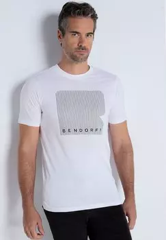 Футболка с принтом KURZARM-MIT GRAFISCHER STICKEREI BENDORFF, белый