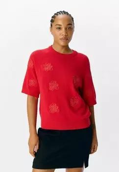 Футболка с принтом KURZARM Object, темно-красный