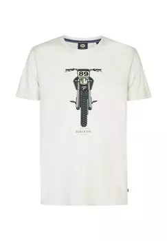 Футболка с принтом KURZARM Petrol Industries, белый