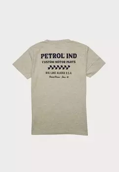Футболка с принтом KURZARM Petrol Industries, бежевый