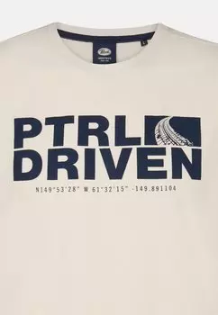 Футболка с принтом KURZARM Petrol Industries, бежевый