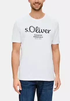 Футболка с принтом KURZARM s.Oliver, белый