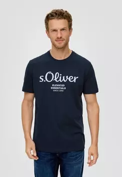 Футболка с принтом KURZARM s.Oliver, синий