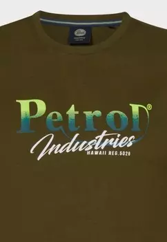Футболка с принтом KURZARMSHIRT SUMMERDRIVE Petrol Industries, темно-зеленый