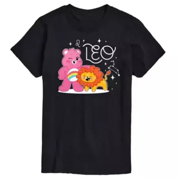 Футболка с принтом льва Big & Tall Care Bears Licensed Character, черный