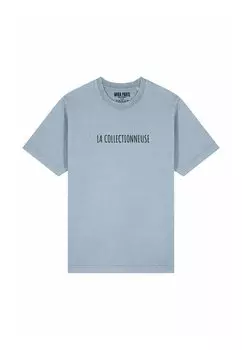 Футболка с принтом LA COLLECTIONNEUSE PRINT HEAVYWEIGHT Mira Paris, светло-голубой