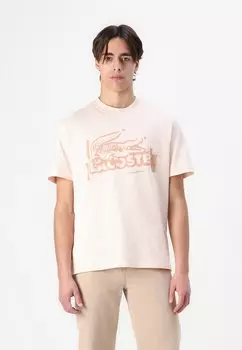 Футболка с принтом Lacoste, абрикос