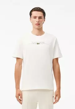 Футболка с принтом Lacoste, белый