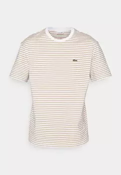 Футболка с принтом Lacoste, бежевый