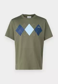 Футболка с принтом Lacoste, хаки