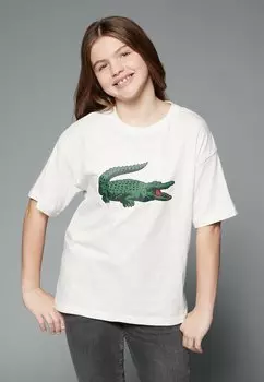 Футболка с принтом Lacoste, мука