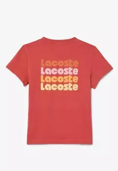Футболка с принтом Lacoste, розовый