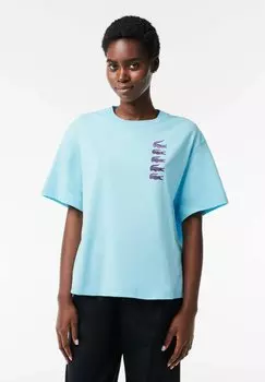 Футболка с принтом Lacoste, синий