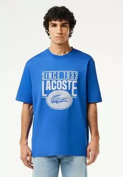 Футболка с принтом Lacoste, синий