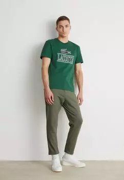 Футболка с принтом Lacoste, зеленый