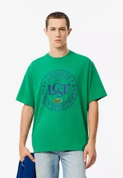 Футболка с принтом Lacoste, зеленый