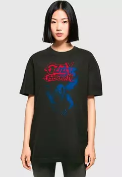 Футболка с принтом LADIES OZZY OSBOURNE BARK AT THE MOON BOYFRIEND TEE Merchcode, черный