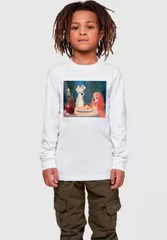 Футболка с принтом LADY AND THE TRAMP-SPAGHETTI PHOTO ABSOLUTE CULT, цвет white