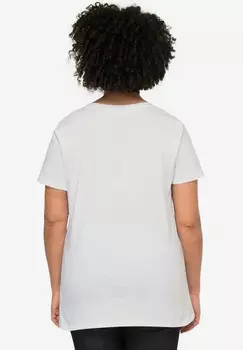 Футболка с принтом LAMA-MOTIV RUNDHALS HALBARM Angel of Style, белый