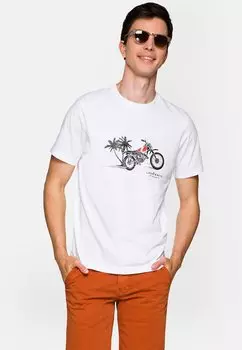 Футболка с принтом Lancerto, белый