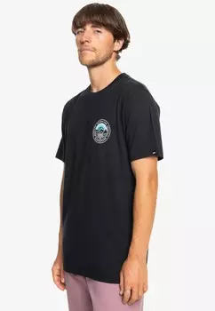 Футболка с принтом LANDSCAPES Quiksilver, черный
