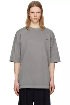 Футболка с принтом Language' в технике овердай Juun.J, цвет lgrey