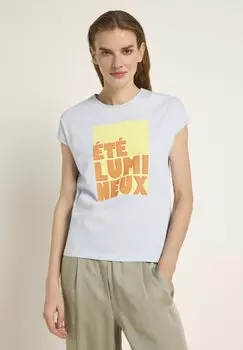 Футболка с принтом LANIUS, светло-голубой