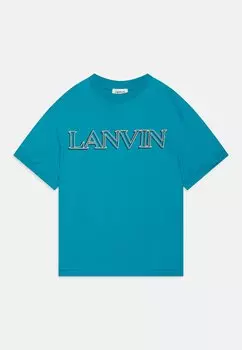 Футболка с принтом Lanvin, цвет turquoise