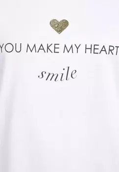 Футболка с принтом LASCANA, белый