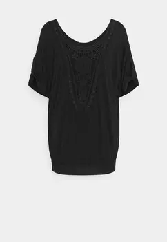 Футболка с принтом LASCANA, черный