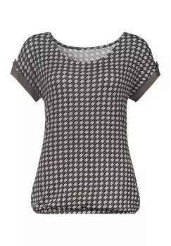 Футболка с принтом LASCANA, черный