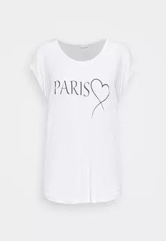 Футболка с принтом LASCANA, цвет wei