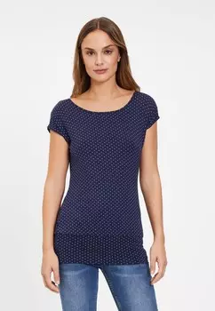 Футболка с принтом LASCANA, синий