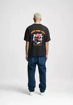 Футболка с принтом Last For Life 2Y Studios, цвет washed black