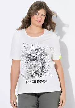 Футболка с принтом LAURASN, белый