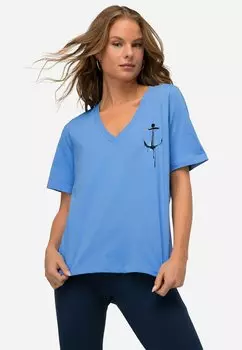 Футболка с принтом LAURASN, цвет azurblau