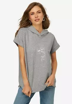 Футболка с принтом LAURASN, цвет lichtgrijs melange