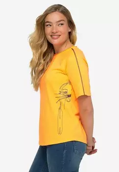 Футболка с принтом LAURASN, оранжевый