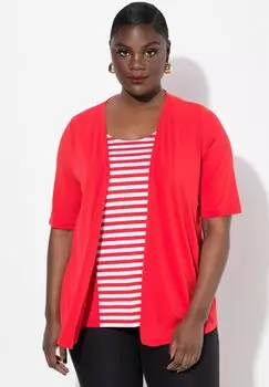 Футболка с принтом LAYERED LOOK Ulla Popken, красный