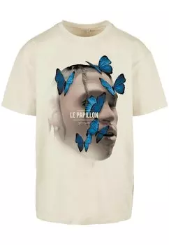 Футболка с принтом Le Papillon Oversize Upscale by Mister Tee, цвет sand