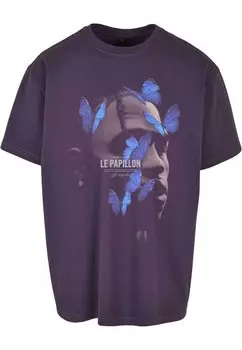 Футболка с принтом Le Papillon Oversize Upscale by Mister Tee, цвет purplenight