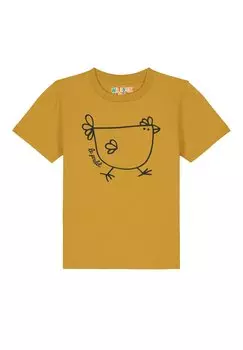 Футболка с принтом LE POULET DAS HUHN Watapparel, цвет ochre