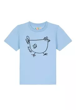 Футболка с принтом LE POULET DAS HUHN Watapparel, цвет blue soul